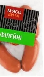 Сардельки Філейні, 100 г, М’ясовита;19,99₴;стар.=сер.мережі 32,09₴;01.10.26 08:00–14.10.26 23:00;до вичерпання запасів;може бути не всюди;бали Родина не нарах.