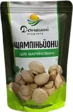 Шампіньйони мариновані цілі, 200 г, Домашні Продукти;52,90₴;стар.=сер.мережі 63,50₴;01.10.26 08:00–14.10.26 23:00;до вичерпання запасів;може бути не всюди;бали Родина не нарах.
