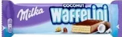 Вафлі Waffelini Coconut, 31 г Milka; 01.10 08:00–14.10.2026 23:00; до вичерпання; всі/деякі магазини; бали Родина не нарах.; стара=середньостат. мережі