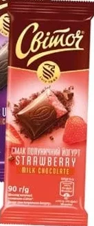 Шоколад десерт Тірамісу 85 г, Трюфель, молочний з полуничним йогуртом 90 г Світоч; 01.10 08:00–14.10.2026 23:00; до вичерпання; всі/деякі магазини; бали Родина не нарах.; стара=середньостат. мережі