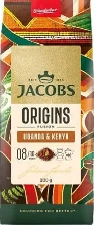 Кава мелена Origins Uganda Kenya, 200 г Jacobs; 01.10 08:00–14.10.2026 23:00; до вичерпання; всі/деякі магазини; бали Родина не нарах.; стара=середньостат. мережі