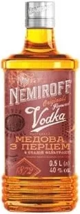 Nemiroff настоянка Українська медова з перцем, 40%, 0,5 л; 01.10.2026 08:00–14.10.2026 23:00; за наявності; усі/деякі магаз.; бали Родина не нараховуються; стара=середньостат. ціна мережі; ціни змінні