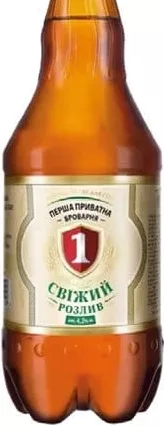Перша Приватна Броварня пиво Свіжий розлив світле, 4,2%, 1,8 л; 01.10.2026 08:00–14.10.2026 23:00; за наявності; усі/деякі магаз.; бали Родина не нараховуються; стара=середньостат. ціна мережі; ціни змінні