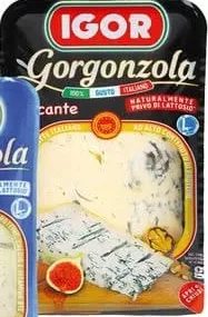 Сир «Горгонзола» 48%, Igor Dolce / «Горгонзола пікантна» 56%, Igor Nero, Італія, 150 г; Лише магазини каталогу; 01.10–02.11.2026; за наявності; з ПДВ. Адреса Чубинського в джерелі різниться.