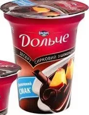 Десерт сирковий з шоколадом Дольче 3,4%, в асортименті, 280 г, Україна; лише магазини з каталогу; 01.10–02.11.2026; за наявності; з ПДВ