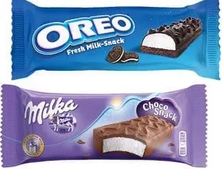 Тістечко бісквітне з молочною начинкою Oreo; Milka, 27 г, Австрія; лише магазини з каталогу; 01.10–02.11.2026; за наявності; з ПДВ