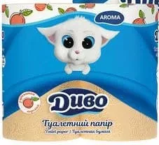 Папір туалетний Диво 2-шаровий, асортимент, Україна, 4 шт; 01.10–02.11.2026; лише магазини з каталогу; за наявності; ПДВ вкл.