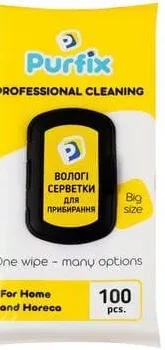 Серветки вологі для прибирання Purfix Universal, Україна, 100 шт; 01.10–02.11.2026; лише магазини з каталогу; за наявності; ПДВ вкл.
