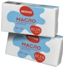 Масло Екстра солодковершкове 82,5%, NOVUS, 180 г; 01–14.10.2026; за наявності; може діяти не в усіх магазинах; з ПДВ.