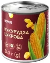 Кукурудза цукрова, NOVUS, 340 г; 01–14.10.2026; за наявності; може діяти не в усіх магазинах; з ПДВ.