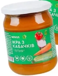 Ікра з кабачків «Літня» NOVUS, 450 г; 01.10.2026–14.10.2026; грн з ПДВ; за наявності; може діяти не в усіх магазинах; рекоменд. ≤10/чек; знижки не сумуються, діє найбільша; не оптом
