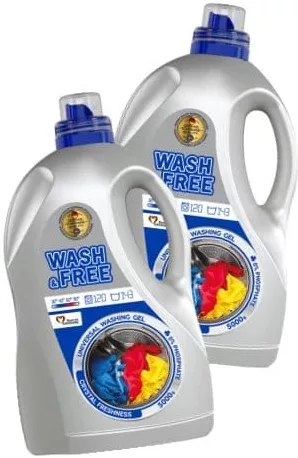 Гель для прання універсальний Wash&Free, 5 кг; 15.09.2026–12.10.2026; грн з ПДВ; за наявності; може діяти не в усіх магазинах; рекоменд. ≤10/чек; знижки не сумуються, діє найбільша; не оптом