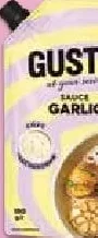 Соус Gusto, сирний / часниковий, дой-пак, 180 г, асорт.; 01–21.10.26; лояльність; у цьому магазині; доки є.; 12+1 в чеку: найдешевший 13-й 0,10 грн