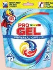 Капсули для прання Pro Gel Universal, 7 шт./уп.; 01–21.10.2026; учасникам лояльності, у цьому магазині, за наявності; 12+1/чек: найдешевша 13-та 0,10 грн