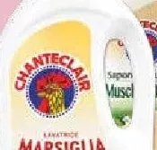 Мило рідке для прання Chanteclair, марсельське мило / білий мускус, 1,5 л, ас.; 01–21.10.2026; учасникам лояльності, у цьому магазині, за наявності; 12+1/чек: найдешевша 13-та 0,10 грн