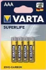 Батарейка сольова Varta Superlife, R06 AA / R03 AAA, 4 шт./уп., в ас.; 01–21.10.2026, для учасників лояльності, за наявності, у цьому магазині; 12+1/чек: 13-й найдешевший за 0,10 грн