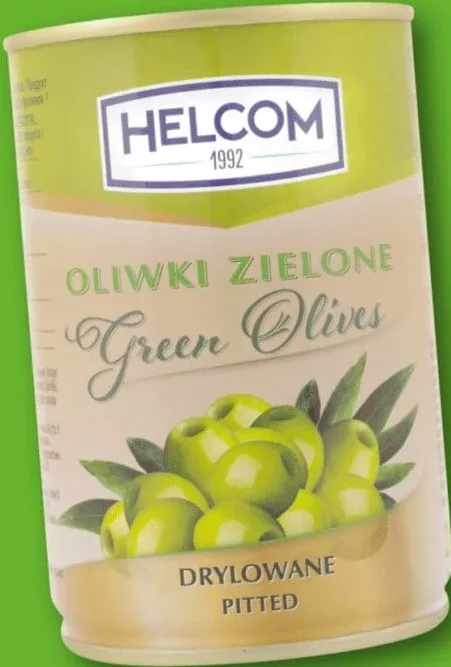 Оливки зелені, Helcom, 300 мл; Сімі/Сім23 01–14.10.2026; може бути не в усіх магазинах; ціни можуть змінюватись; стара: середня мережі до акції