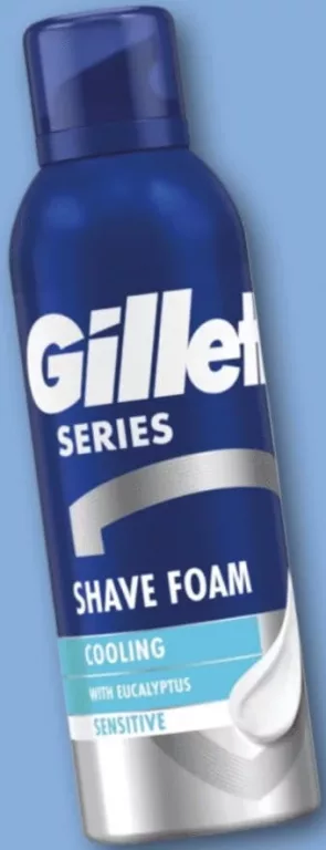 Піна для гоління для чутливої шкіри ТМ Gillette, 250 мл; Сімі/Сім23 01–14.10.2026; може бути не в усіх магазинах; ціни можуть змінюватись; стара: середня мережі до акції