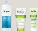 Simple догляд за обличчям, вибірково, від 124 ₴; до −25%; жовті цінники; 01–21.10.26; EVA офлайн; онлайн, якщо вказано; запас обмеж.; ціна може змін.; ≤6/товар/акцію, чек не ділити; не сумувати, крім умов/+; без подар.наборів