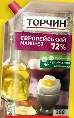 Майонез ТМ Торчин Європейський 72%, 300 г