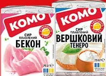Сир плавлений Комо Бекон / Вершковий тенеро, 35%, 75 г; −30%; не більше 6 одиниць в одному чеку