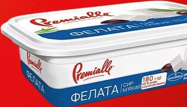 Сир м’який Premialle Фелата, 45%, 180 г; −33%; не більше 6 одиниць в одному чеку