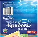 Крабові палички Своя Лінія, заморожені, 500 г; не більше 6 одиниць в одному чеку