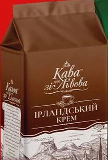 Кава зі Львова Ірландський крем, натуральна смажена мелена кава з ароматом ірландського крему, 225 г; −35%; не більше 6 одиниць в одному чеку