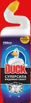 Засіб для чищення унітазу Duck Суперсила видимий ефект, 900 мл; −31%; не більше 6 одиниць в одному чеку