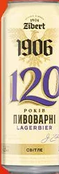 Пиво Zibert «1906» світле, 4,4%, 500 мл. Акція 07.10.2026–13.10.2026, за наявності; не більше 6 одиниць в одному чеку.