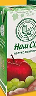 Нектар Наш Сік яблуко-виноград, 0,95 л, Україна