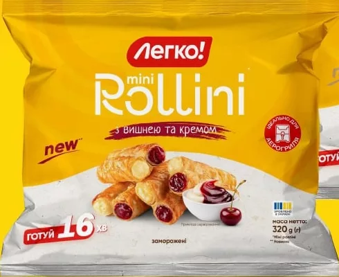 Mini Rollini Lehko!, variante cu vișine și cremă / carne de pui, congelate, 320 g; la cumpărături de minimum 200 UAH; 06–12.10.2026