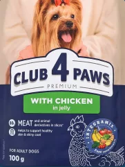 Корм для собак Club 4 Paws, курка в желе, 100 г; 28.09–11.10.2026, Київ і Київська обл., за наявності
