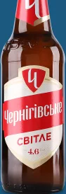 Bere blondă Chernihivske, 4,8%, 0,5 l (sticla din fotografie 4,6%); 28.09–11.10.2026, Kyiv și regiunea Kyiv, în limita stocului promoțional