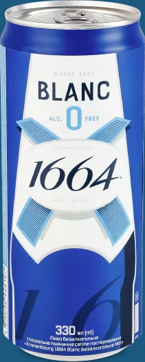Bere 1664 Blanc Kronenbourg, 0,33 l, 4,8% conform etichetei de preț (fotografia arată fără alcool, 0%); 28.09–11.10.2026, Kyiv și regiunea Kyiv, în limita stocului