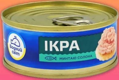 Ікра минтая пробійна солона Водний світ, 100 г