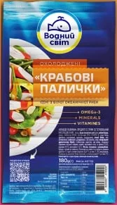 Крабові палички Водний Світ, охолоджені, 180 г; 29.09–12.10.2026