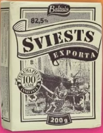 Масло вершкове Baltais Exporta 82,5%, заморожене, 200 г; 29.09–12.10.2026