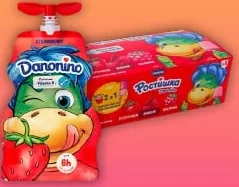 Йогурт Danonino 2,1%, в асортименті, 70 г / 6×50 г; ціна від 22,90 грн; 29.09–12.10.2026