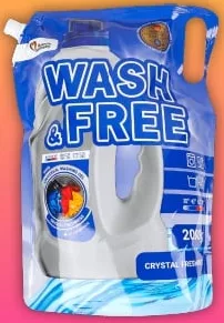 Гель для прання універсальний Wash & Free Crystal Fresh, 2000 г; 29.09–12.10.2026
