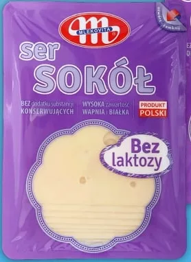 Сир Mlekovita, без лактози, нарізка Сокол 45% / Гауда 45%, 150 г; ціна від 67,90 грн