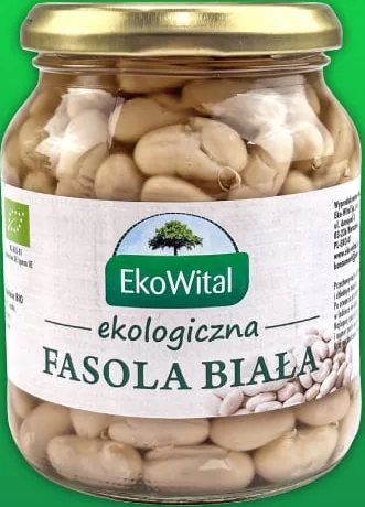 Квасоля біла органічна консервована EkoWital, 360 г; 29.09–12.10.2026