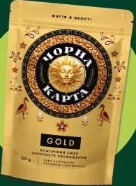 Кофе растворимый Чорна Карта Gold, 50 г