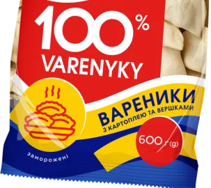 Вареники Рудь 100% с картофелем и сливками, замороженные, 600 г; 30.09–13.10.2026