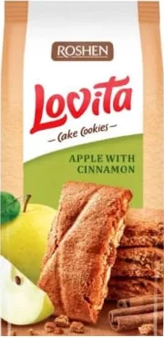 Печенье Roshen Lovita яблоко-корица / вишня-ваниль / клубника, 168 г