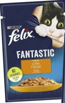 Hrană umedă pentru pisici Purina Felix Fantastic, sortimente diverse, 85 g; 30.09–13.10.2026
