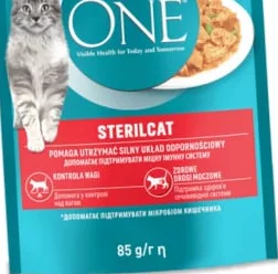 Hrană umedă pentru pisici Purina One Sterilcat cu curcan și fasole verde, 85 g; 30.09–13.10.2026