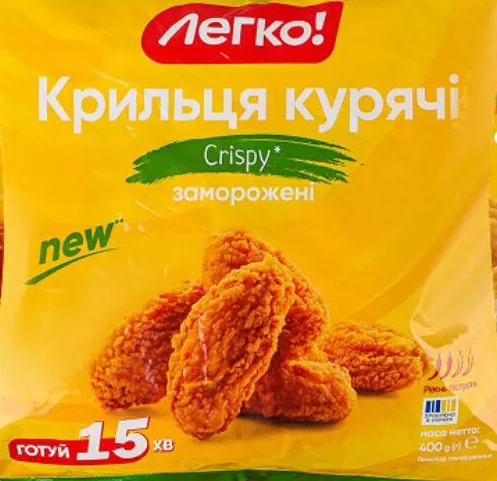 ЛЕГКО! Курятина заморожена в паніровці, 400 г: нагетси, стріпси або крильця; від 125 грн/уп; попередня ціна до 169 грн