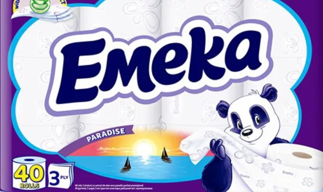Emeka Paradise hârtie igienică cu 3 straturi; descriere: 30 role, foto: 40 (32+8); preț anterior până la 959 UAH; 07–20.10