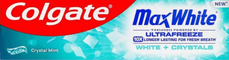 Colgate зубна паста, 75 мл, асортимент; фото: MaxFresh Tingling Mint / MaxWhite Crystal Mint Ultrafreeze White + Crystals; попередня ціна до 157 грн; 07–20.10
